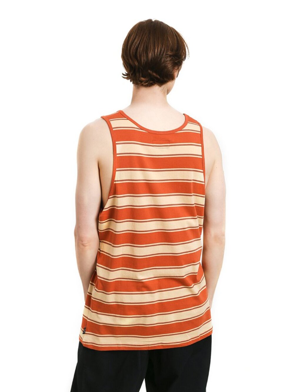 Brixton Tank Top Hilt Henna & Parchment Stripe NWT - Picture 3 of 7